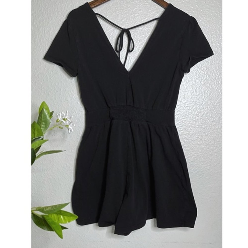 H&M Divided Black V-Neck Wrap Front Romper - Picture 4 of 5